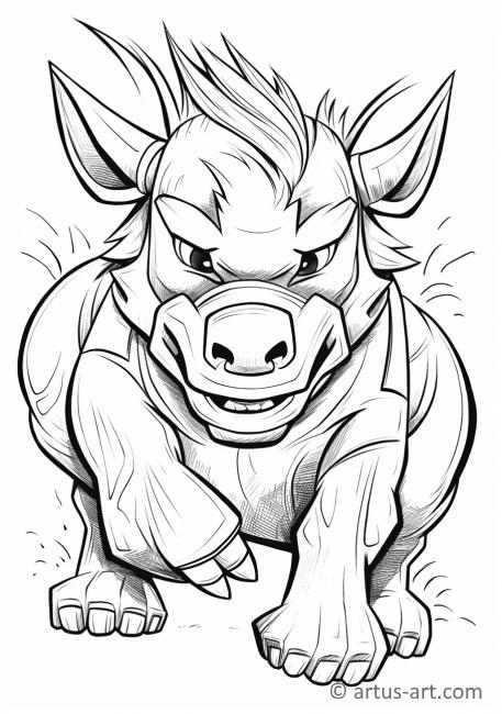 Warthog Coloring Page For Kids